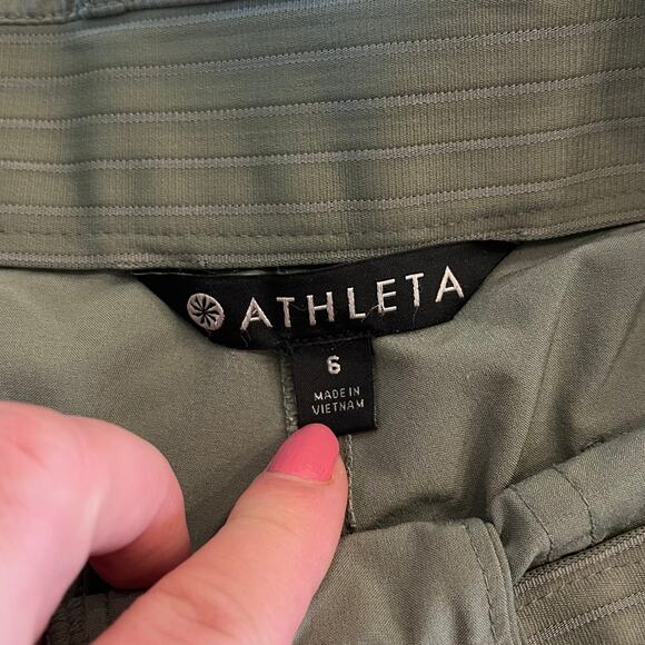 Athleta Tribeca Utility Crop Straight Pants Green Size‎ 6 - Picture 6 of 11